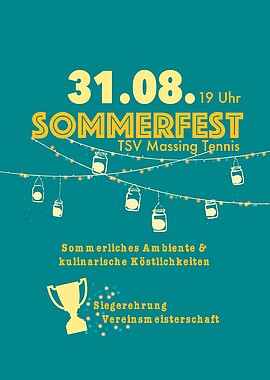 Banner Sommerfest des TSV Massing, Sparte Tennis