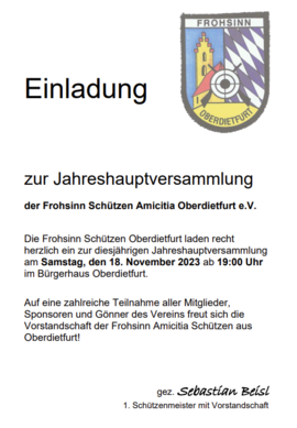 Banner Jahreshauptversammlung