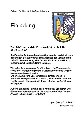 Banner Schützenkranzl 