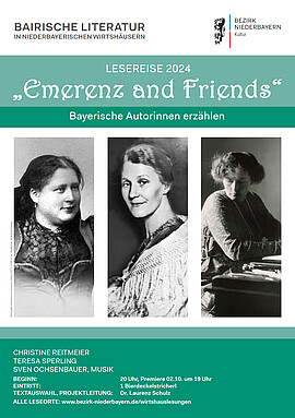 Banner Wirtshauslesungen 2024 - Emerenz and friends (Rotes Schulhaus, Rinchnach)